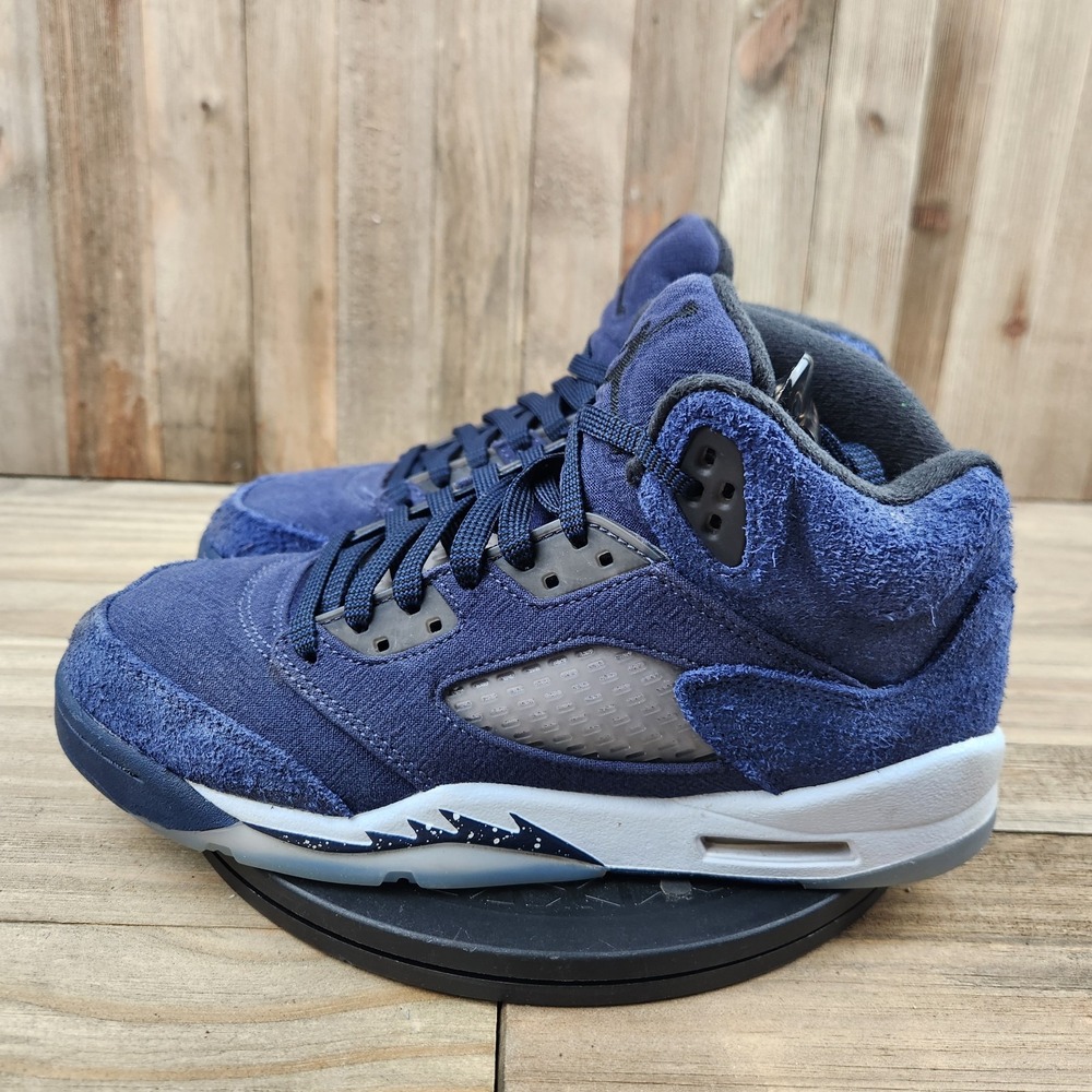 Nike Air Jordan 5 Retro GS Midnight Navy Womens size 8.5 (7Y) Basketball Shoes